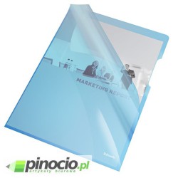 Ofertówki krystaliczne Esselte A4 sztywne niebieskie 25 szt. 55435