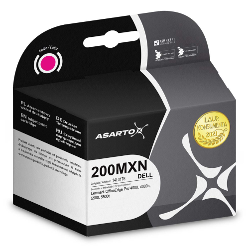 EOL Tusz Asarto do Lexmark 200MXN | 14L0176E | 1600 str. | magenta | 2 szt./op. EOL Tusz Asarto do Lexmark 200MXN | 14L0176E | 1600 str. | magenta | 2 szt./op.