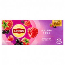 Herbata owocowa smakowa Lipton malina i bez 20 szt