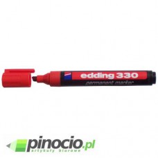 Marker permanentny EDDING 330 ścięty czerwony