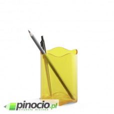 Kubek na długopisy Durable Trend przezroczysty żółty