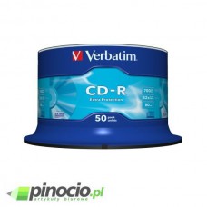 Płyta CD-R jednokrotnego zapisu Verbatim 700MB cake 50 szt.