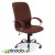 Fotel gabinetowy Nowy Styl Mirage Steel skórzany brązowy